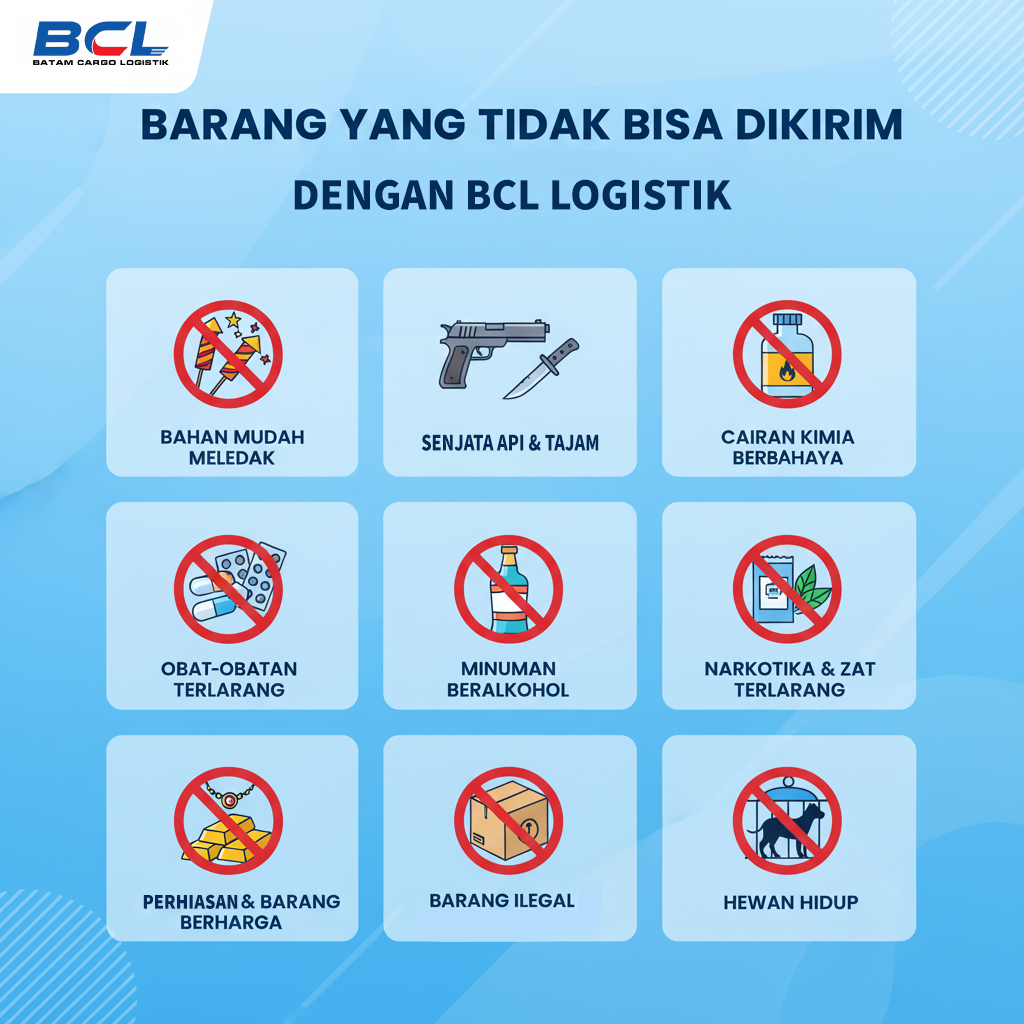 barang yang tidak bisa dikirim 