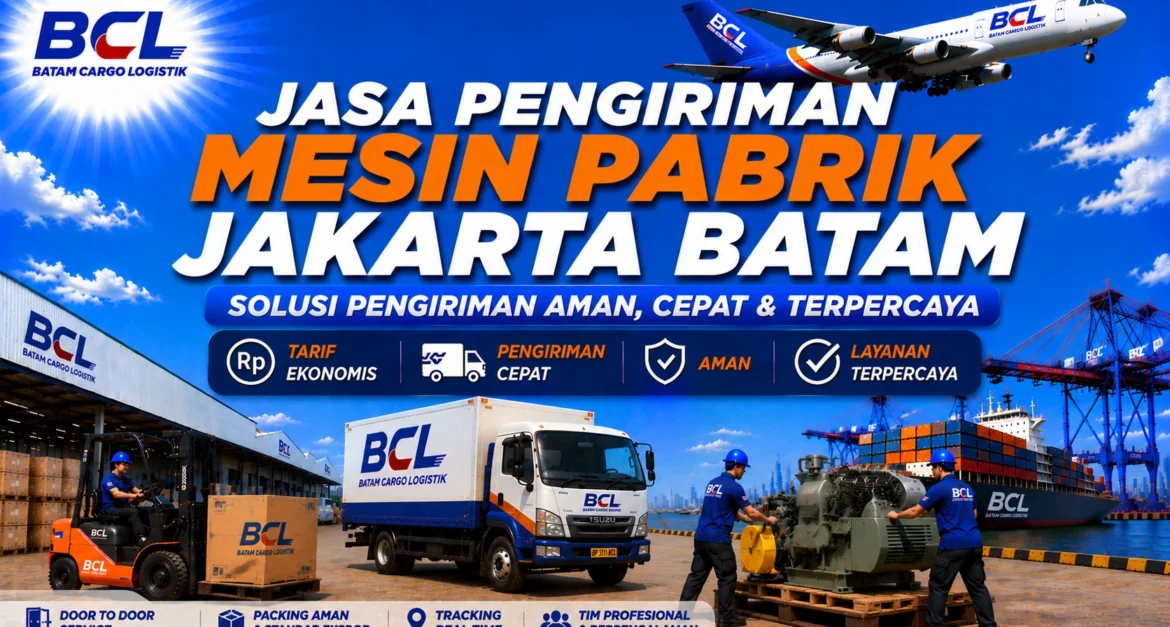 Jasa Pengiriman Mesin Pabrik Jakarta Batam