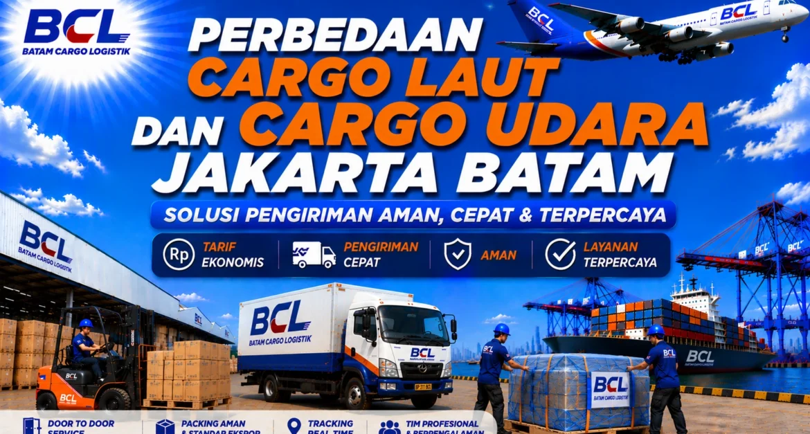 perbedaan cargo laut dan cargo udara Jakarta Batam