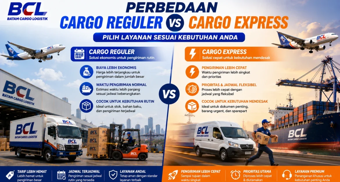perbedaan cargo reguler dan express